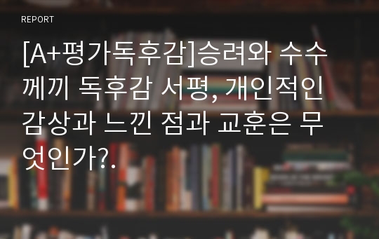 [A+평가독후감]승려와 수수께끼 독후감 서평, 개인적인 감상과 느낀 점과 교훈은 무엇인가?.