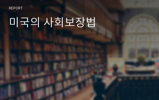 미국의 사회보장법