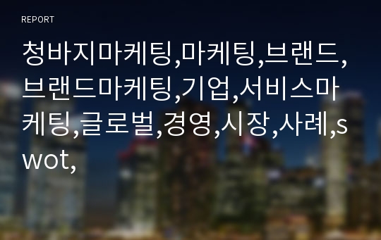 청바지마케팅,마케팅,브랜드,브랜드마케팅,기업,서비스마케팅,글로벌,경영,시장,사례,swot,