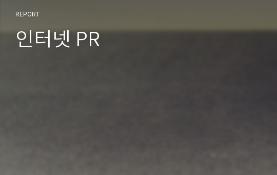 인터넷 PR