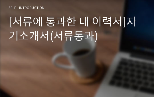 [서류에 통과한 내 이력서]자기소개서(서류통과)