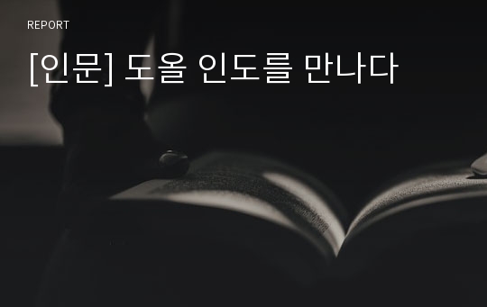 [인문] 도올 인도를 만나다