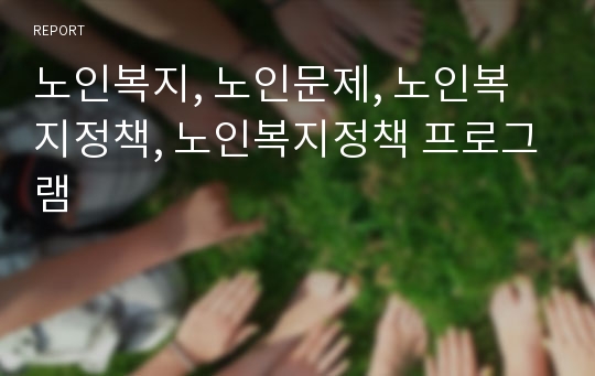 노인복지, 노인문제, 노인복지정책, 노인복지정책 프로그램