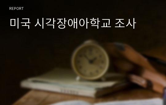 미국 시각장애아학교 조사