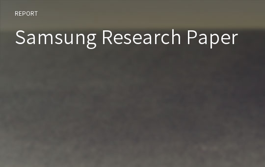 Samsung Research Paper