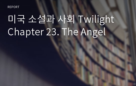 미국 소설과 사회 Twilight Chapter 23. The Angel