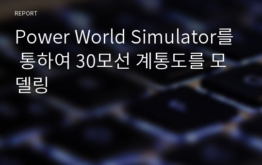 Power World Simulator를 통하여 30모선 계통도를 모델링