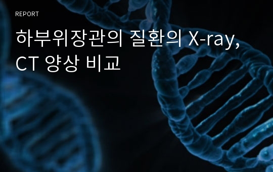 하부위장관의 질환의 X-ray, CT 양상 비교