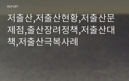 저출산,저출산현황,저출산문제점,출산장려정책,저출산대책,저출산극복사례