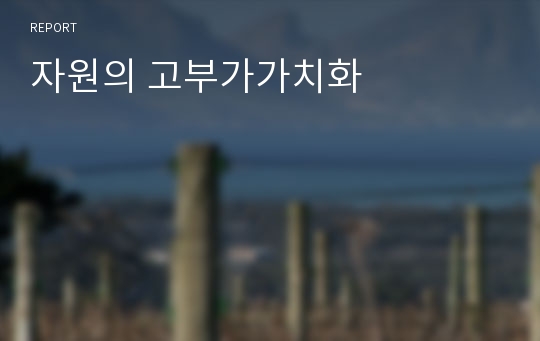 자원의 고부가가치화