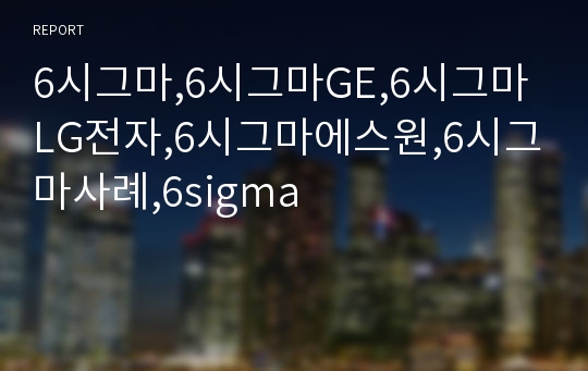 6시그마,6시그마GE,6시그마LG전자,6시그마에스원,6시그마사례,6sigma