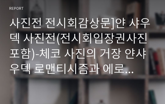 사진전 전시회감상문]얀 샤우덱 사진전(전시회입장권사진포함)-체코 사진의 거장 얀샤우덱 로맨티시즘과 에로티시즘사이 얀샤우덱 전시회관람