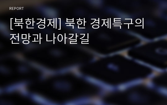 [북한경제] 북한 경제특구의 전망과 나아갈길