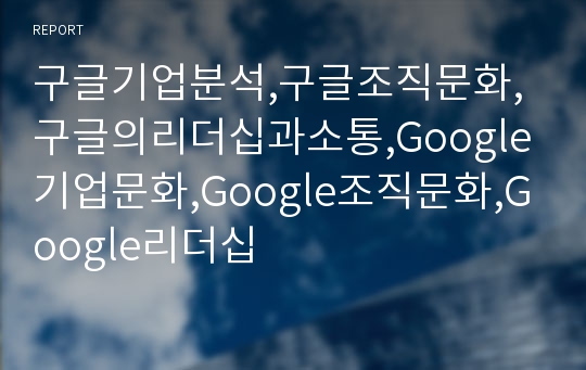 구글기업분석,구글조직문화,구글의리더십과소통,Google기업문화,Google조직문화,Google리더십