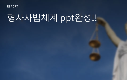 형사사법체계 ppt완성!!