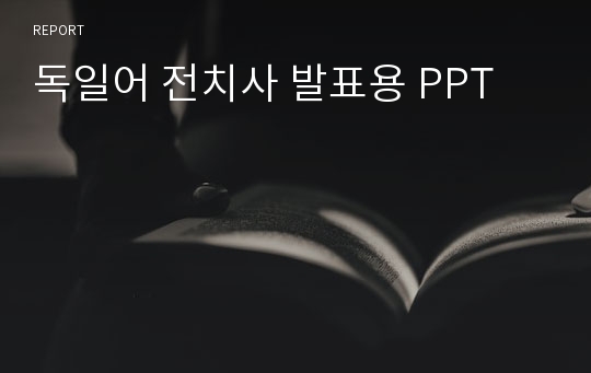 독일어 전치사 발표용 PPT