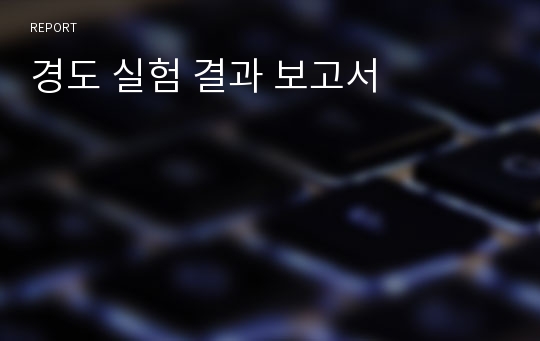 경도 실험 결과 보고서