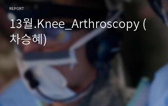 13월.Knee_Arthroscopy (차승혜)