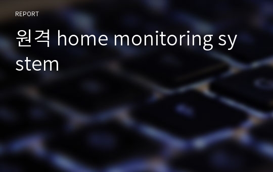 원격 home monitoring system