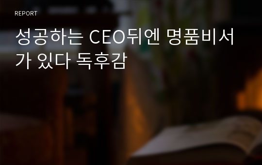 성공하는 CEO뒤엔 명품비서가 있다 독후감