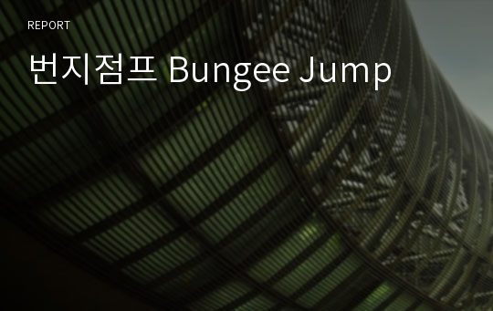 번지점프 Bungee Jump