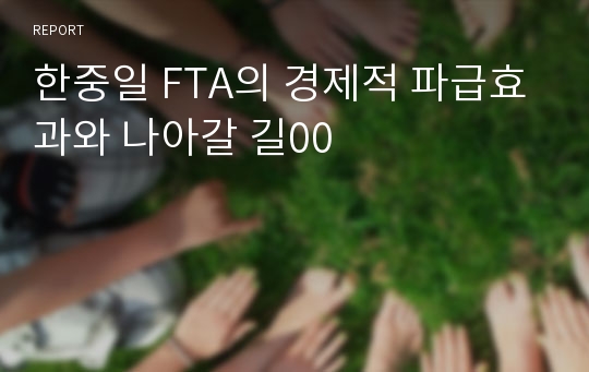 한중일 FTA의 경제적 파급효과와 나아갈 길00