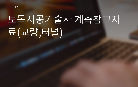 토목시공기술사 계측참고자료(교량,터널)