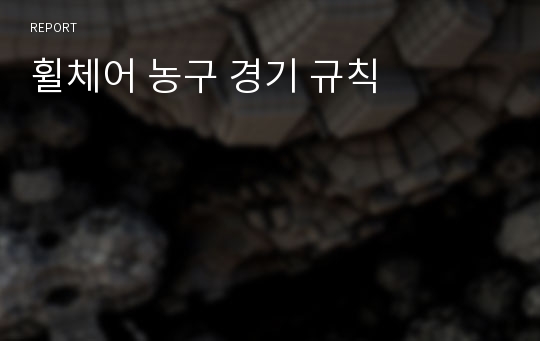 휠체어 농구 경기 규칙