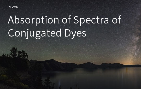 Absorption of Spectra of Conjugated Dyes