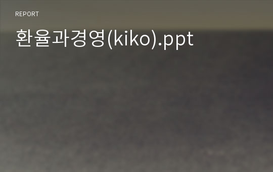 환율과경영(kiko).ppt