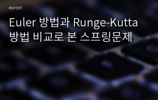 Euler 방법과 Runge-Kutta방법 비교로 본 스프링문제