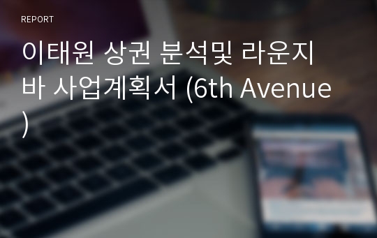 이태원 상권 분석및 라운지 바 사업계획서 (6th Avenue)