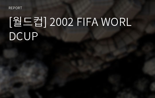 [월드컵] 2002 FIFA WORLDCUP