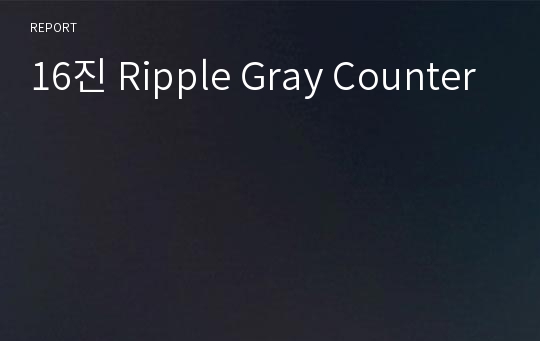 16진 Ripple Gray Counter