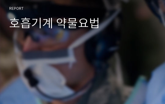 호흡기계 약물요법