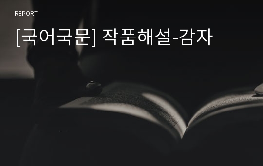 [국어국문] 작품해설-감자