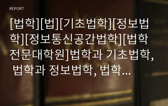 [법학][법][기초법학][정보법학][정보통신공간법학][법학전문대학원]법학과 기초법학, 법학과 정보법학, 법학과 정보통신공간법학, 법학과 법학전문대학원 분석(기초법학, 정보법학)