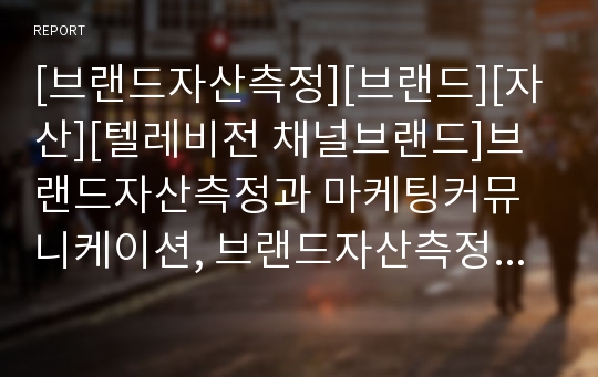 [브랜드자산측정][브랜드][자산][텔레비전 채널브랜드]브랜드자산측정과 마케팅커뮤니케이션, 브랜드자산측정과 텔레비전 채널브랜드, 브랜드자산측정의 사례, 브랜드자산측정의 과제 분석