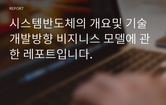 시스템반도체의 개요및 기술개발방향 비지니스 모델에 관한 레포트입니다.