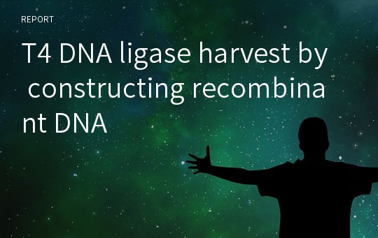 T4 DNA ligase harvest by constructing recombinant DNA