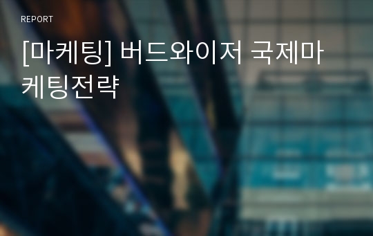 [마케팅] 버드와이저 국제마케팅전략