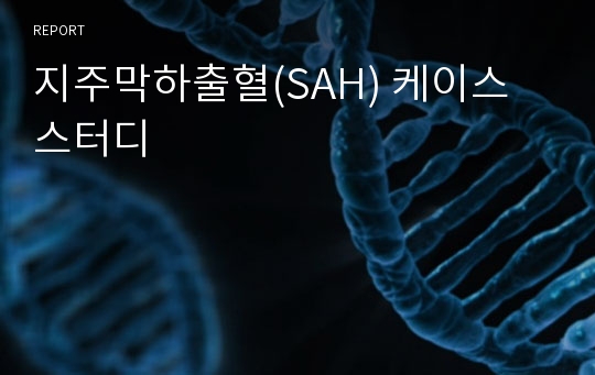 지주막하출혈(SAH) 케이스 스터디