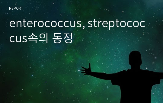 enterococcus, streptococcus속의 동정