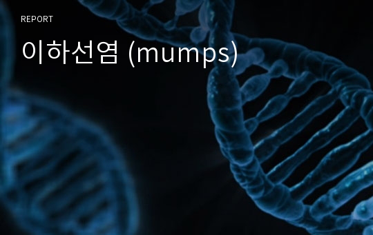 이하선염 (mumps)