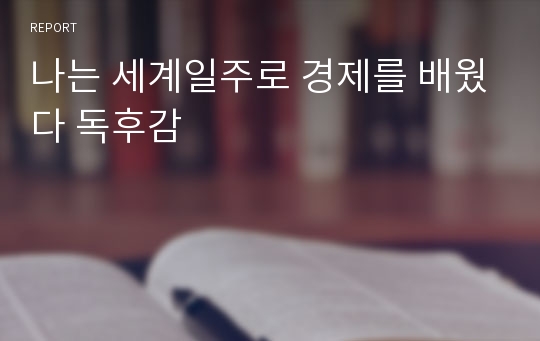 나는 세계일주로 경제를 배웠다 독후감