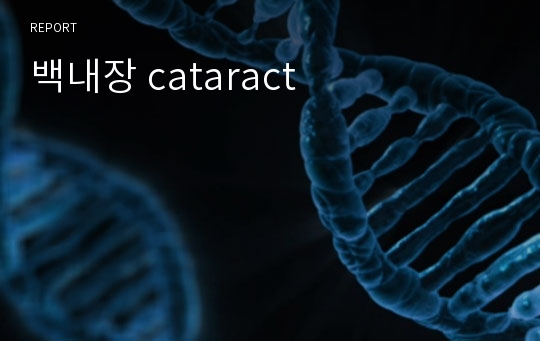 백내장 cataract