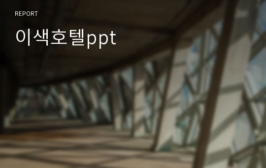 이색호텔ppt