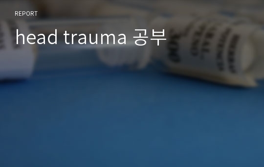 head trauma 공부