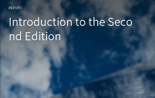 Introduction to the Second Edition