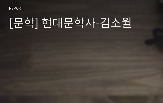 [문학] 현대문학사-김소월